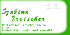 szabina kreischer business card